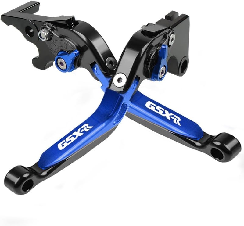 FREAXLL Suzuki GSX-R 600 750 1000 Motocycle Brake Clutch Levers Set - Black/Blue - Image 1
